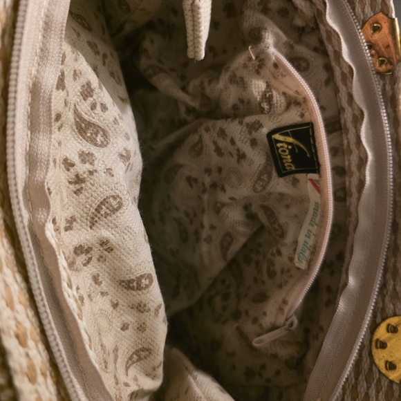 Chic Woven Beige Tote Bag Fiona Made In Italy - Picture 6 of 8